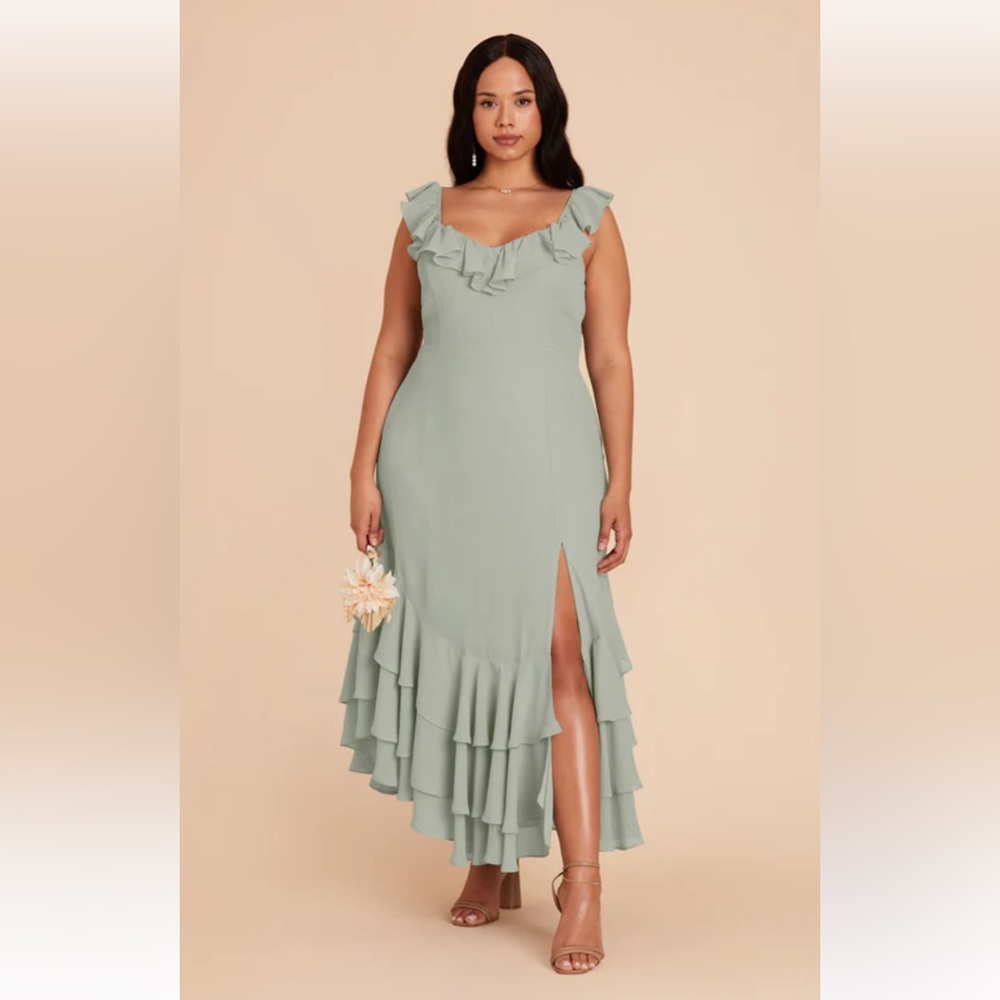 NWT Birdy Grey Ginny Bridesmaid Dress in Sage Green Chiffon